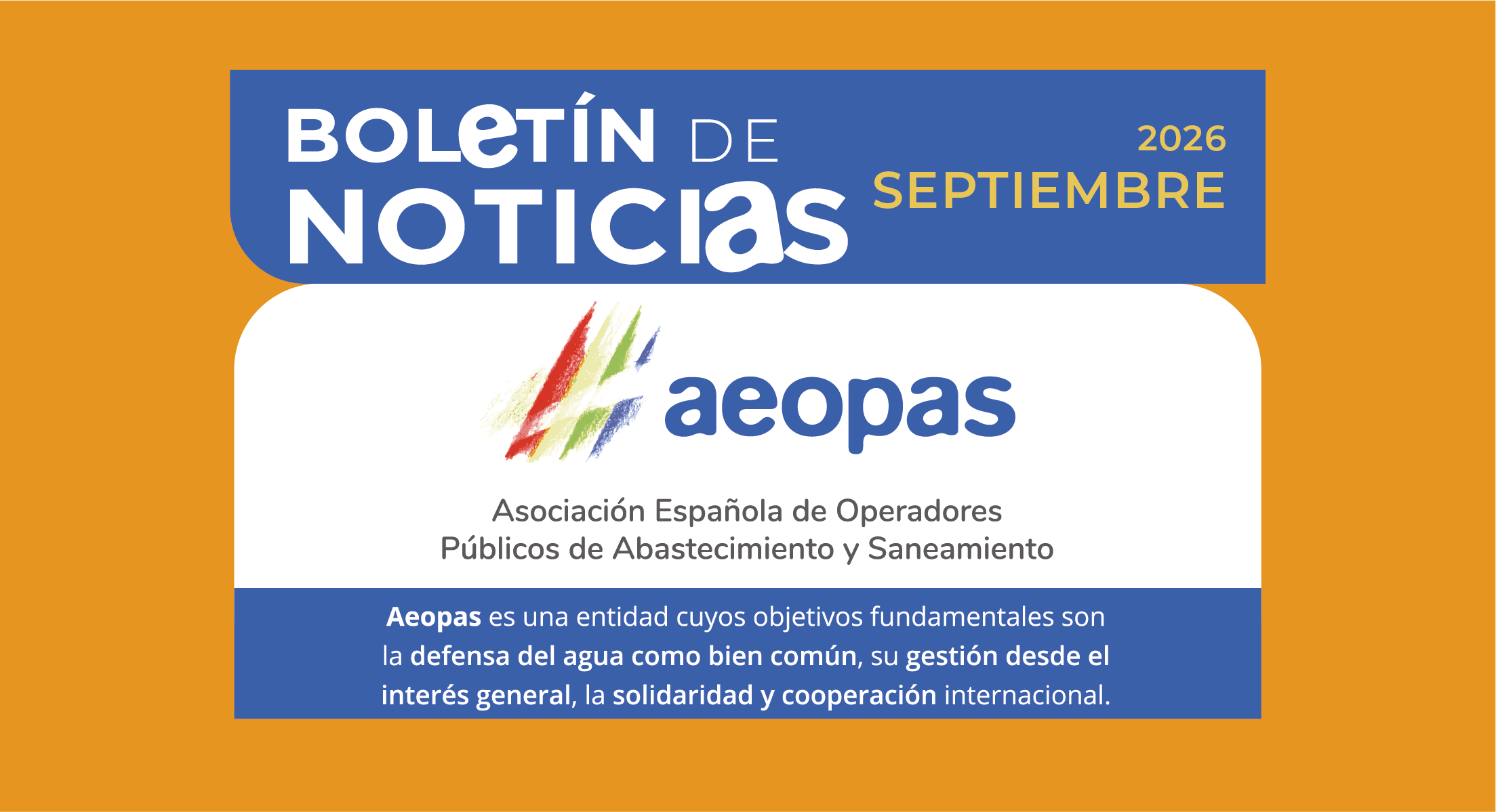 Cabecera del boletín de AEOPAS de septiembre de 2026